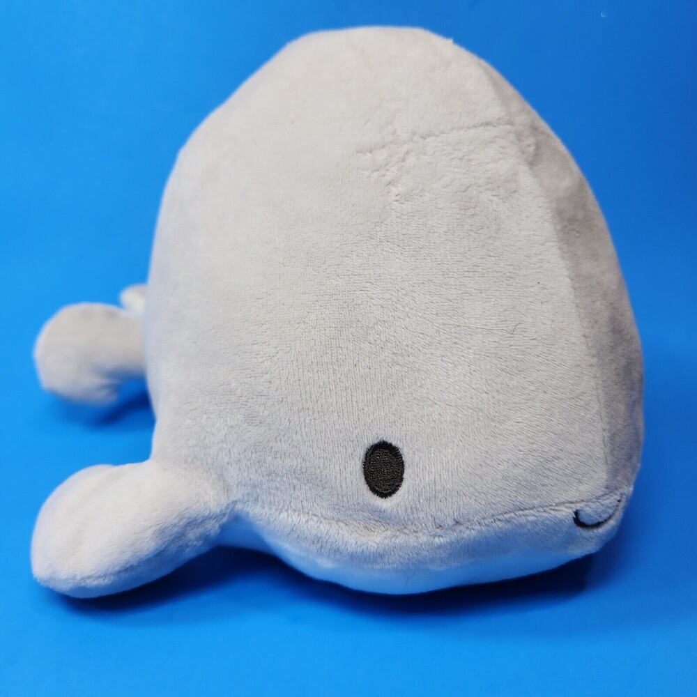 Kellytoy Beluga Whale Plush Rattle Toy Grey 10" Baby Infant Stuffed Animal